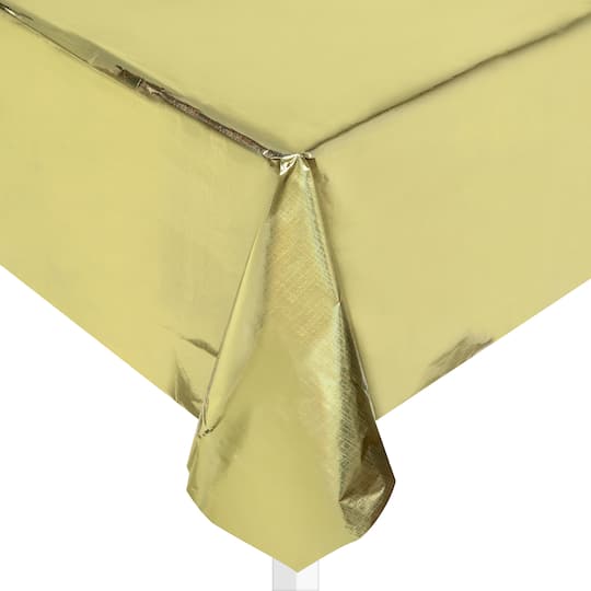 9ft. Gold Table Cover by Celebrate It&#x2122;